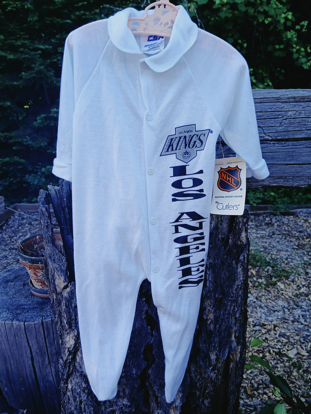 Vintage Cutlers NHL Los Angeles Kings Infant Romper Medium 3-6 Months Deadstock